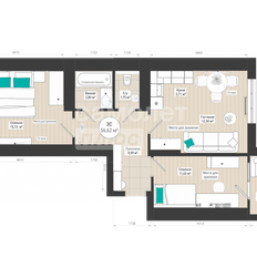 Квартира 56,6 м², 3-комнатная - изображение 1