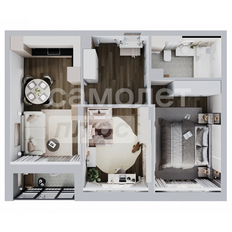 Квартира 66,4 м², 3-комнатная - изображение 2