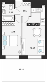 Квартира 54,4 м², 1-комнатная - изображение 1