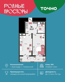 Квартира 50,6 м², 1-комнатная - изображение 1