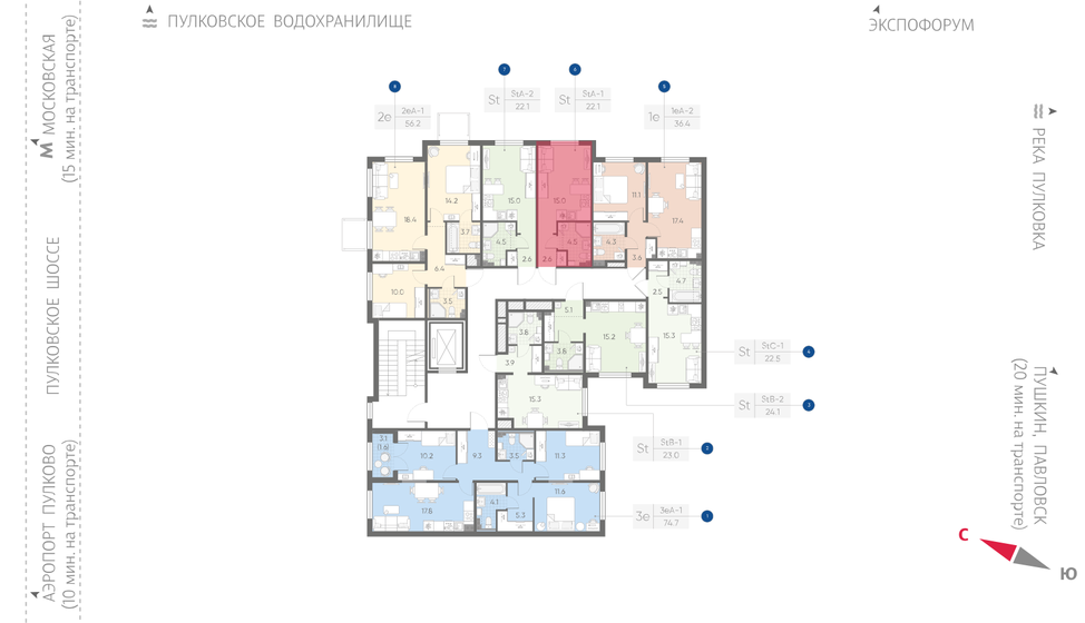 22,1 м², квартира-студия 5 270 850 ₽ - изображение 50