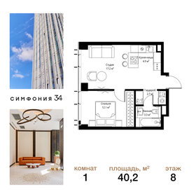 Квартира 40,2 м², 1-комнатная - изображение 1