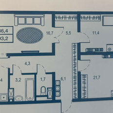 Квартира 93,2 м², 3-комнатная - изображение 4