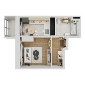 Квартира 35,7 м², 1-комнатная - изображение 2