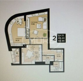 Квартира 67 м², 2-комнатная - изображение 1