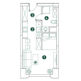 Квартира 30 м², студия - изображение 2