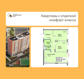 Квартира 54,4 м², 2-комнатная - изображение 1