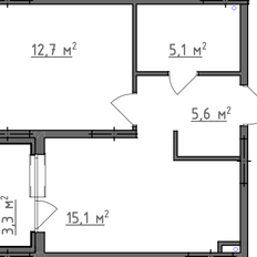Квартира 40,2 м², 1-комнатная - изображение 3