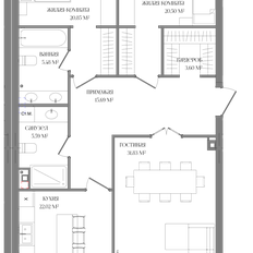Квартира 133,5 м², 3-комнатная - изображение 3