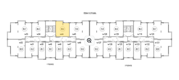 Квартира 46,4 м², студия - изображение 2
