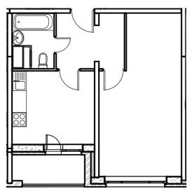 Квартира 40,3 м², 1-комнатная - изображение 1