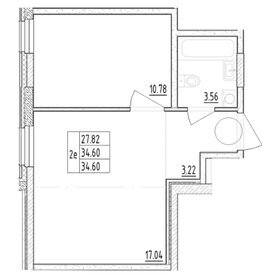 Квартира 34,6 м², 1-комнатные - изображение 1