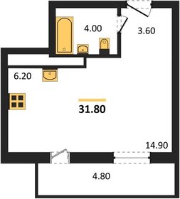Квартира 32 м², студия - изображение 1