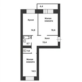 Квартира 69,8 м², 2-комнатная - изображение 1