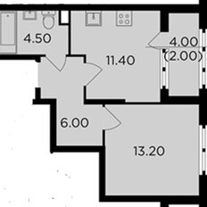 Квартира 37 м², 1-комнатная - изображение 3