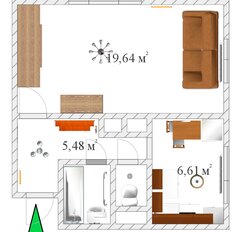 Квартира 32,7 м², 1-комнатная - изображение 2