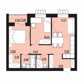 Квартира 57,8 м², 3-комнатная - изображение 5