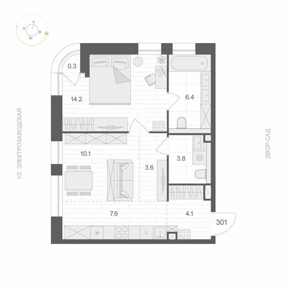 50 м², 1-комнатная квартира 34 545 420 ₽ - изображение 1