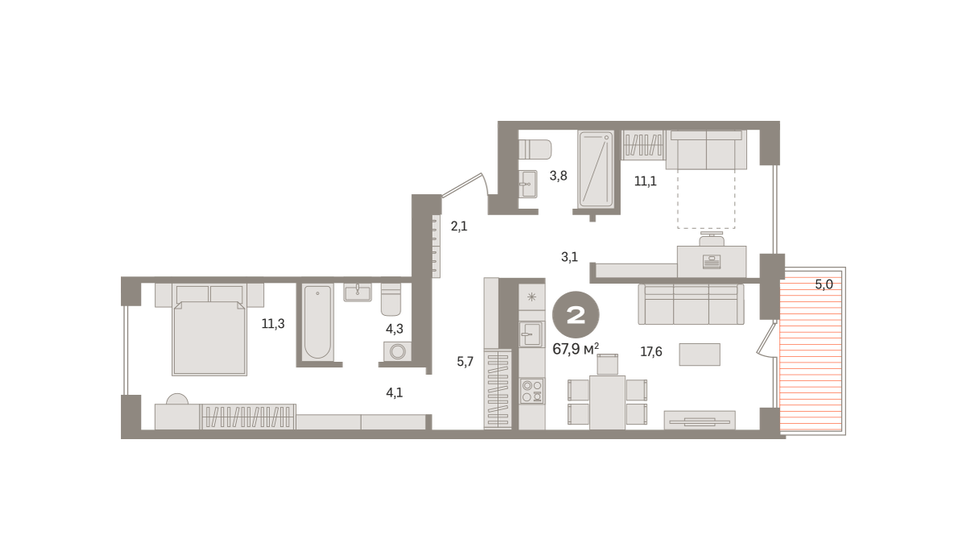173,2 м², 5-комнатная квартира 86 600 000 ₽ - изображение 130