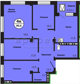 Квартира 89 м², 4-комнатная - изображение 1