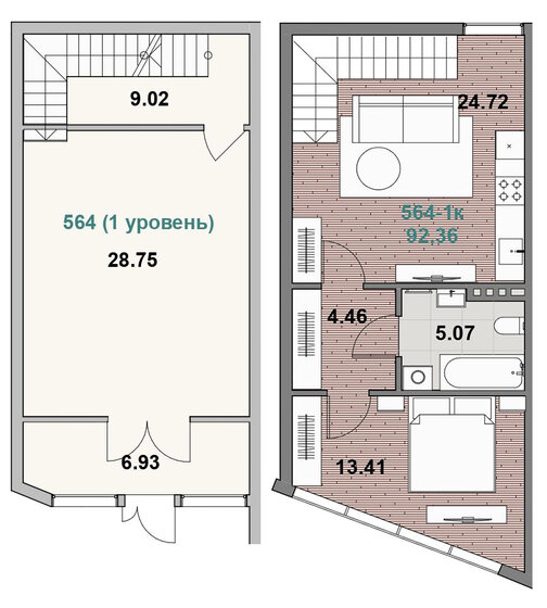51,9 м², 2-комнатная квартира 8 148 490 ₽ - изображение 47