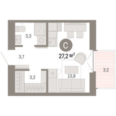Квартира 27,2 м², студия - изображение 3