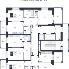 Квартира 65,8 м², 2-комнатная - изображение 2