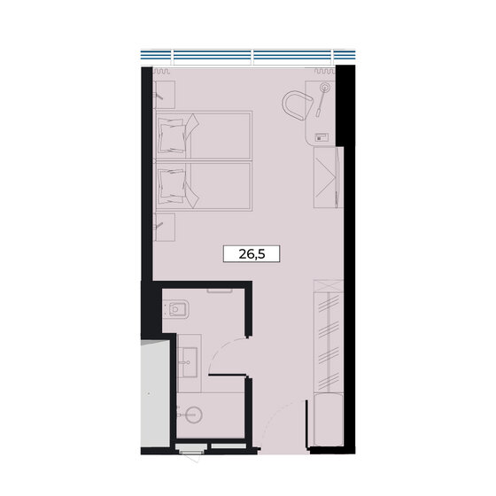 28,2 м², квартира-студия 4 444 405 ₽ - изображение 35