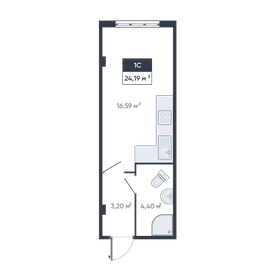 Квартира 23,6 м², студия - изображение 1