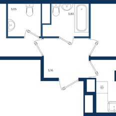 Квартира 48,8 м², 2-комнатная - изображение 3