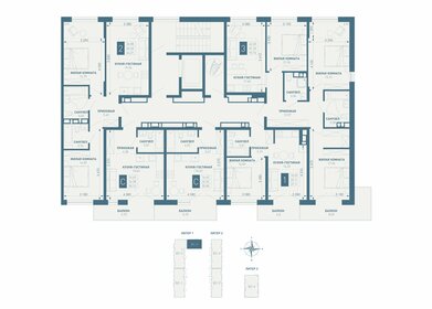 Квартира 64,3 м², 2-комнатная - изображение 2