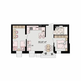 Квартира 55,9 м², 3-комнатная - изображение 1