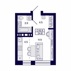 Квартира 24,8 м², студия - изображение 2