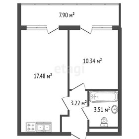 Квартира 34,6 м², 1-комнатная - изображение 1