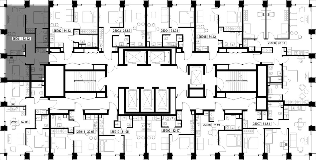 53,2 м², 2-комнатная квартира 27 509 720 ₽ - изображение 40