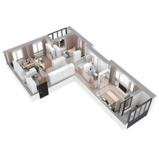 Квартира 74,3 м², 3-комнатная - изображение 3