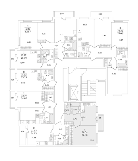 61 м², 2-комнатная квартира 9 516 000 ₽ - изображение 31