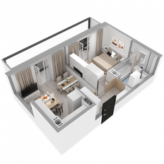 Квартира 41 м², 1-комнатная - изображение 3