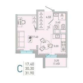 Квартира 31,9 м², студия - изображение 1