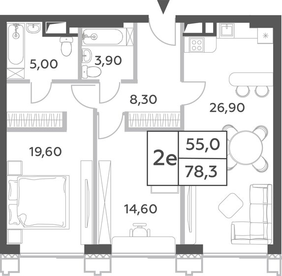 78,8 м², 3-комнатная квартира 33 160 534 ₽ - изображение 62