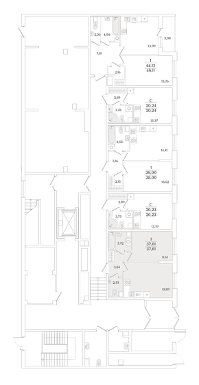 61 м², 2-комнатная квартира 9 516 000 ₽ - изображение 27