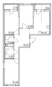 Квартира 77,2 м², 3-комнатная - изображение 1