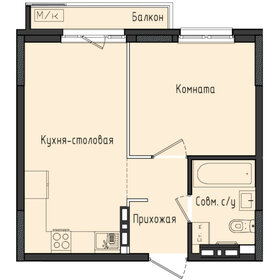 Квартира 36,3 м², 1-комнатная - изображение 1