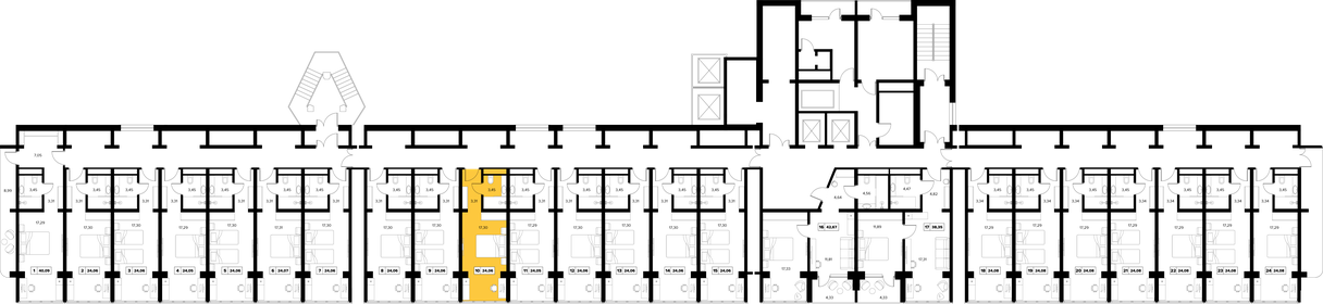 Квартира 24,1 м², 1-комнатные - изображение 2