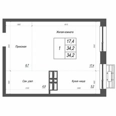 Квартира 34,2 м², 1-комнатная - изображение 4