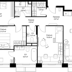 Квартира 101,8 м², 3-комнатная - изображение 3