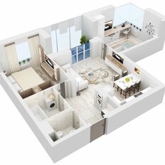Квартира 59,6 м², 2-комнатная - изображение 5