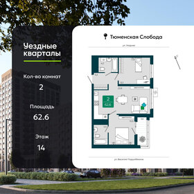Квартира 62,6 м², 2-комнатная - изображение 1