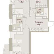 Квартира 83,2 м², 2-комнатная - изображение 2