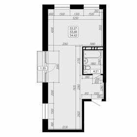 Квартира 53,7 м², 1-комнатная - изображение 1